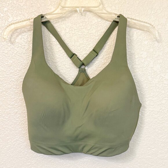 Athleta Advance Sports Bra 36DD Green High Support Racerback Athleisurecore - Picture 2 of 7